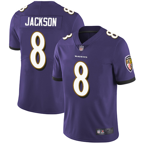 Baltimore Ravens Limited Purple Men Lamar Jackson Home Jersey NFL Football 8 Vapor Untouchable